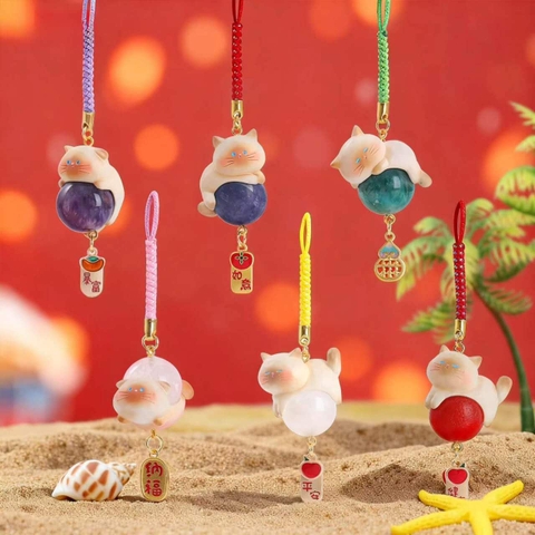 Meow Meets Good Luck Dây Đeo Điện Thoại