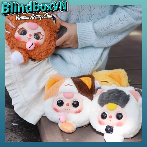 Baby Three Lucky Cat Zipper Bag Series Mèo thần tài