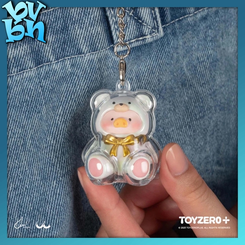LuLu the Piggy Teddy Mini Keychain Case