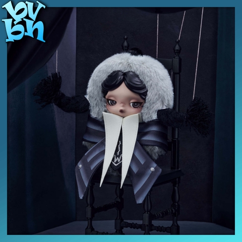 SKULLPANDA × Wednesday Plush (Nevermore Academy Uniform Version)