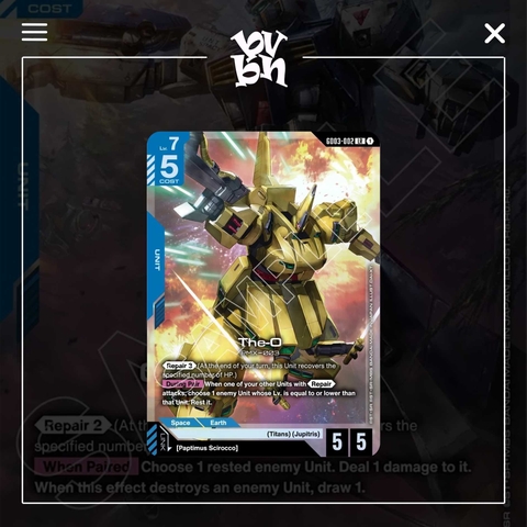 Thẻ bài TCG Gundam Steel Requiem GD03
