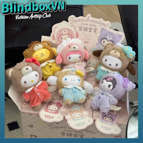 TOPTOY Sanrio Family Latte Baby Plush Doll Series Blind Box ( Chính Hãng )