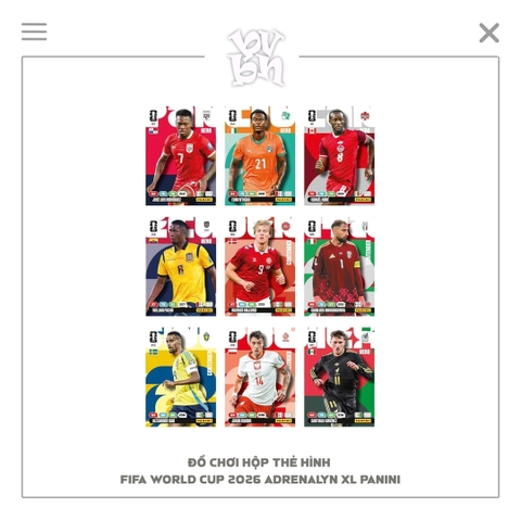 Single Pack Panini Adrenalyn XL FIFA World Cup 2026 - Thẻ Cầu Thủ Chính Hãng ( Gói Lẻ 8 Thẻ )
