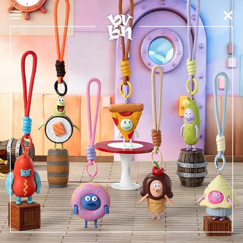 Bikini Bottom Food Party Keychain Series Blind Box
