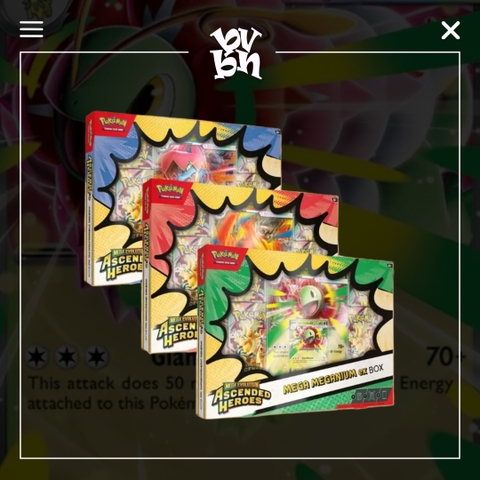 Pokémon TCG: Mega Evolution Ascended Heroes Mega EX Box