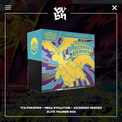 TCG Pokemon Mega Evolution Ascended Heroes Elite Trainer Box ME2.5