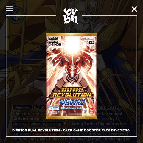 Digimon Dual Revolution - Card Game Booster Pack BT-25 ENG