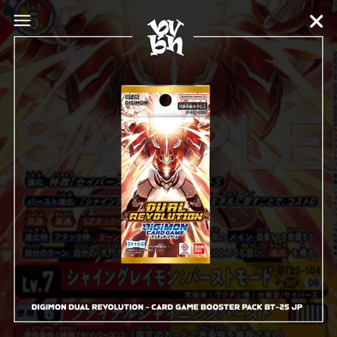 Digimon Dual Revolution - Card Game Booster Pack BT-25 JP VER