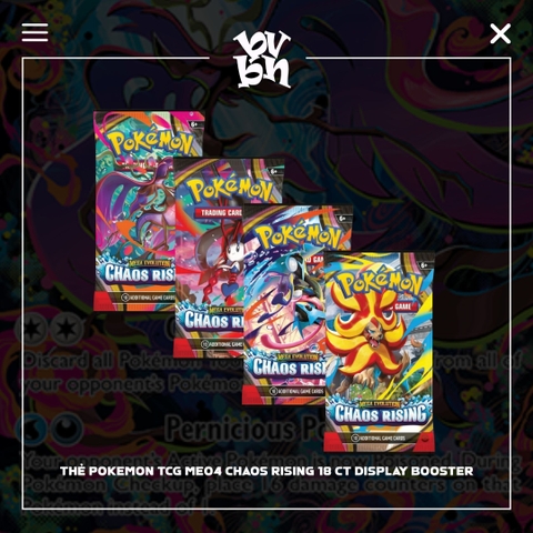 Thẻ Pokemon TCG ME04 Chaos Rising 18 CT Display Booster