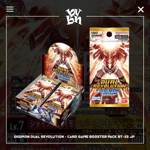 Digimon Dual Revolution - Card Game Booster Pack BT-25 JP VER