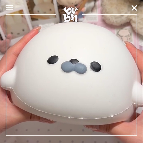 Hachimi Squishy Seal Mochi Jumbo White