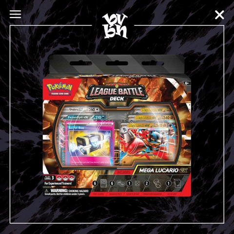Thẻ bài TCG Pokemon League Battle Deck Mega Lucario ex