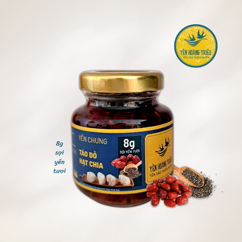 Yến Hũ Chưng Tươi  Vị Táo Đỏ Hạt Chia