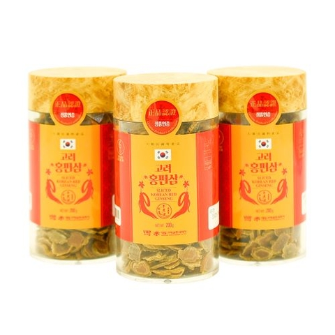 Hồng sâm HQ thái lát (200g dạng lọ) – Daedong