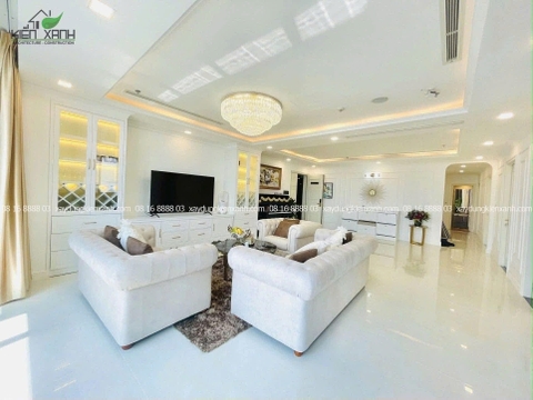 CHO THUÊ CĂN HỘ VINHOMES GOLDEN RIVER 4 PHÒNG NGỦ 157M2 ĐẦY ĐỦ NỘI THẤT