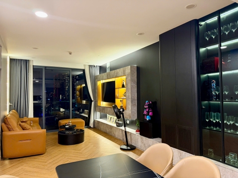 CHO THUÊ CĂN HỘ SUNWAH PEARL BÌNH THẠNH, THIẾT KẾ 2 PHÒNG NGỦ, 1 PHÒNG HỌC 106M2