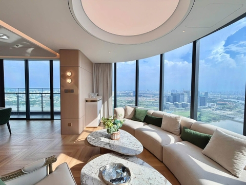 CHO THUÊ CĂN HỘ VINHOMES GOLDEN RIVER 3 PHÒNG NGỦ - 160M2 - NHÀ MỚI VIEW SÔNG