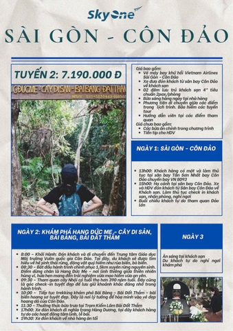 TOUR SÀI GÒN CÔN ĐẢO - TUYẾN 2