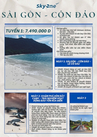 TOUR SÀI GÒN CÔN ĐẢO - TUYẾN 1