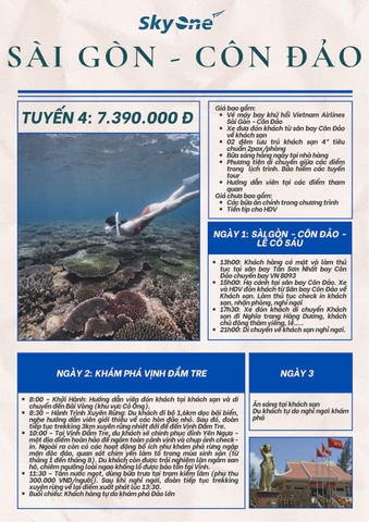 TOUR SÀI GÒN CÔN ĐẢO - TUYẾN 4