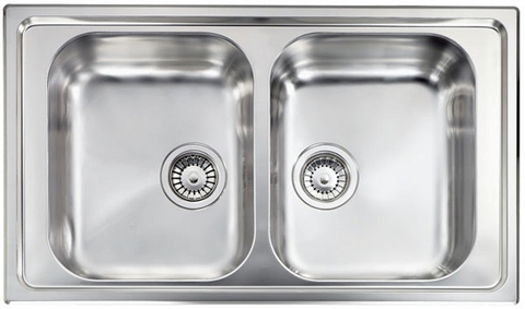 Chậu rửa inox 2 hố CM Cometa 011444