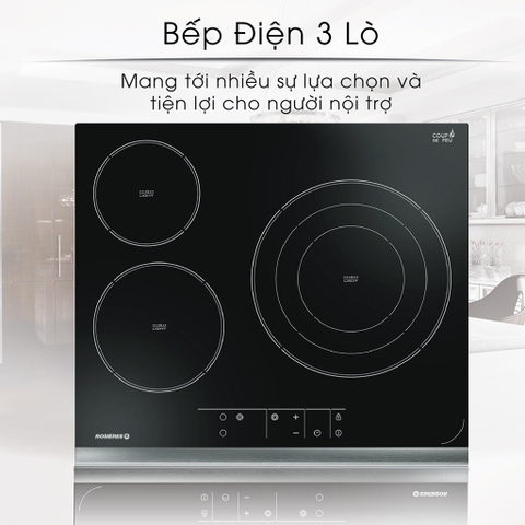 Bếp hồng ngoại 3 vùng nấu RVEF633INK - Nhập khẩu chính hãng
