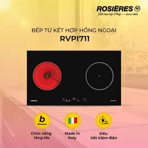 Bếp kết hợp 1 từ 1 hồng ngoại RVPI711