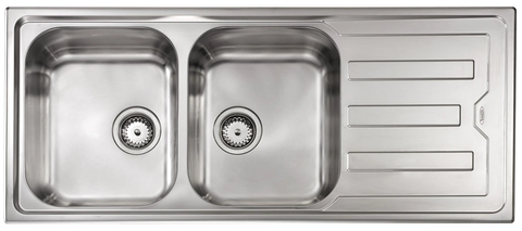 Chậu rửa inox 2 hố có bàn CM Cristal 010017