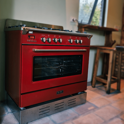 Bếp gas 5 vùng nấu  kết hợp lò nướng 90 cm Elba VR 965 M - Nhập khẩu chính hãng