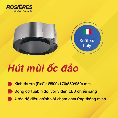 Hút mùi ốc đảo Φ50cm RDL910IN