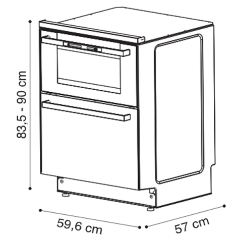 Duo lò nướng kết hợp máy rửa bát R2IN1X - Nhập khẩu chính hãng