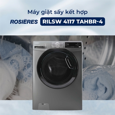 Máy giặt sấy Rosières 11 kg / 7 kg RILSW 4117 TAHBR-4 - Nhập khẩu chính hãng
