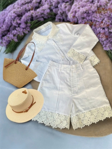 Santorini Chic - Set Linen Trắng Tinh Tế, Sang Trọng Gootik Fashion