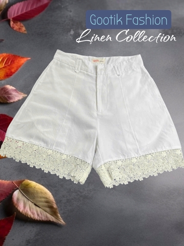 Quần Short Linen Phối Ren Siêu Đẹp thương hiệu GOOTIK FASHION - QSW013