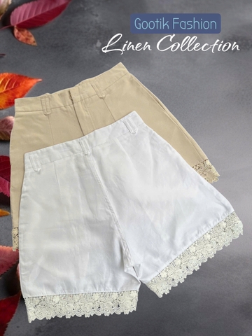 Quần Short Linen Phối Ren Siêu Đẹp thương hiệu GOOTIK FASHION - QSW013