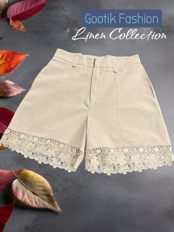 Quần Short Linen Phối Ren Siêu Đẹp thương hiệu GOOTIK FASHION - QSW013