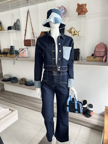 Set Navy Nữ Áo Khoác Croptop Và Quần Suông Ống Rộng Loe Nhẹ Cao Cấp - GOOTIKFASHION-M5