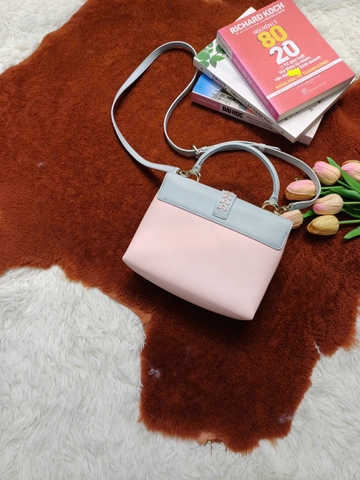 Túi xách Xám xanh kết hợp hồng phấn xinh xắn cho các nàng dạo phố