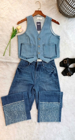 Áo Gile Jeans Cao Cấp Sành Điệu