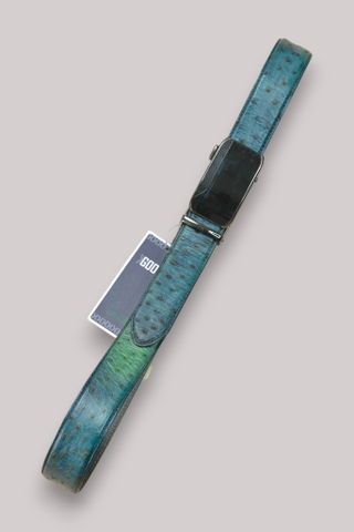 Dây nịt da Đà Điểu bản 3.5cm-Khoá kim kẹp- Thương Hiệu Gootik Fashion