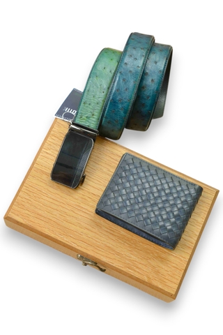 Dây nịt da Đà Điểu bản 3.5cm-Khoá tự động- Thương Hiệu Gootik Fashion