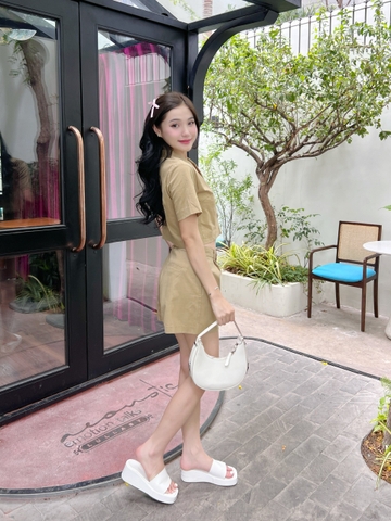 Set Linen Nâu Gootik Fashion