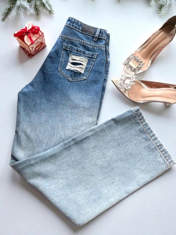 Quần Jeans nữ lưng cao loang màu cực chất - GOOTIKFASHION