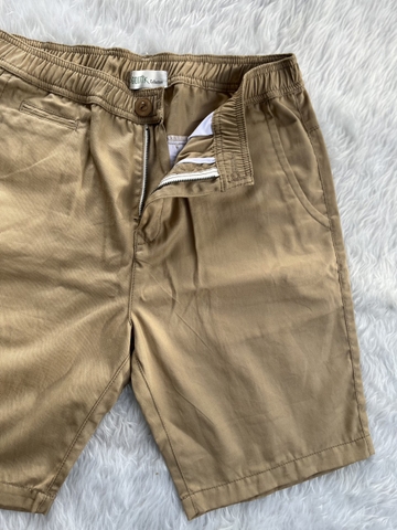 Quần Short Nam Lưng Thun màu vàng Kaki - FS