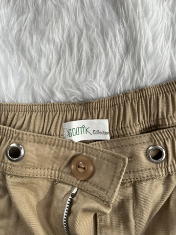 Quần Short Nam Lưng Thun màu vàng Kaki - FS