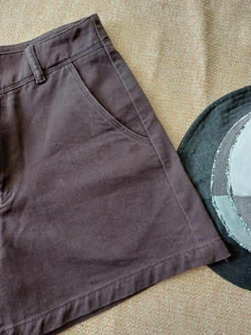 Quần Short Nữ Kaki Màu Nâu Size S- M