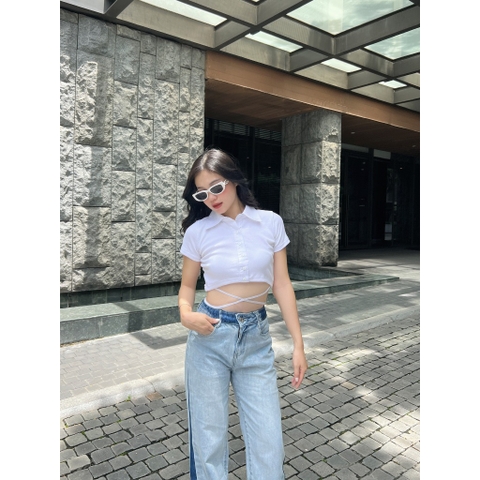 Quần Jeans nữ phối màu thời trang cao cấp Gootik Fashion