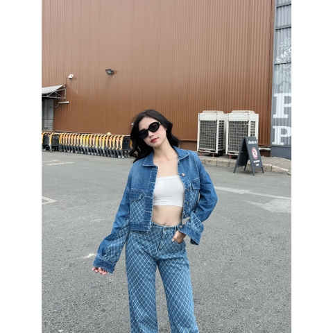 Quần Jeans Họa Tiết Caro Cao Cấp GootikFashion-M2