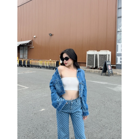 Quần Jeans Họa Tiết Caro Cao Cấp GootikFashion-M2
