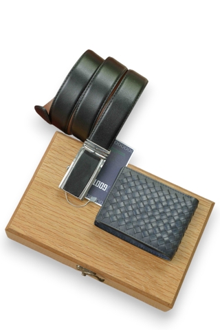 Thắt Lưng Nam da bò 2 lớp bản 3.5cm-Khoá đầu tỳ Free Size-Thương Hiệu Gootik Fashion